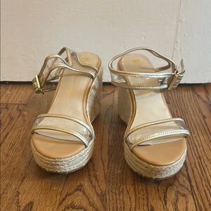 Women's BC Footwear Gold Platform Sandals
